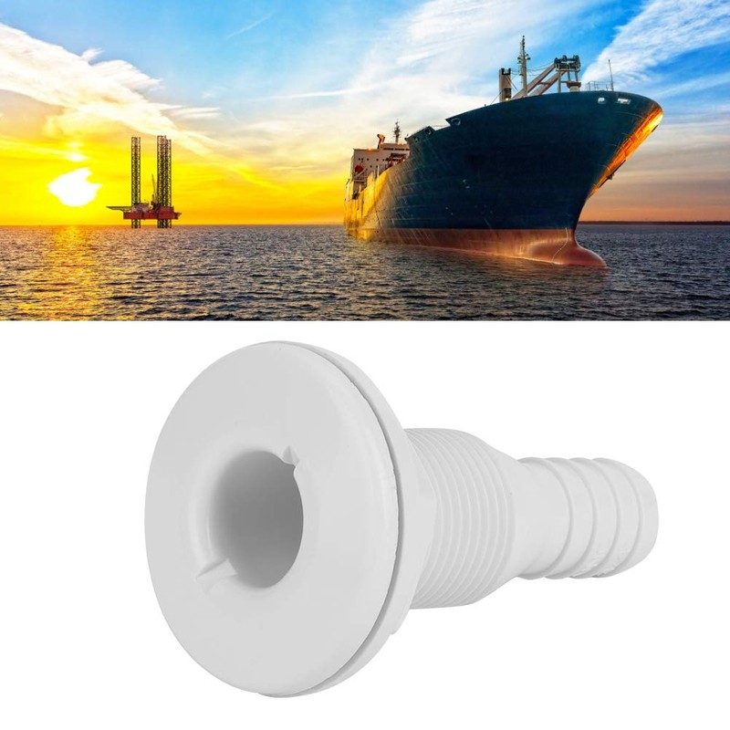 Klanata 3/4 Plastic Marine Thru Hull Fitting, Boat Drain Outlet