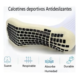 3 Calcetas Antiderrapantes Fútbol Niño Niña Media Deportiva