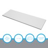 SSWBasics Laminated White Melamine Shelf Board, 36”L x 12”W, Durable