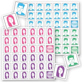 XOXO Parents Magnet CoParenting Labels to add to Any Magnetic Dry Erase Calendar for Fridg...