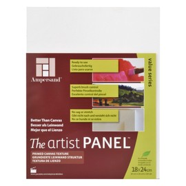 Ampersand - The Artist Panel Canvas Texture de Madera Ideal para Óleos y Acrílico Grosor de 3.8 cm, 18 x 24 cm