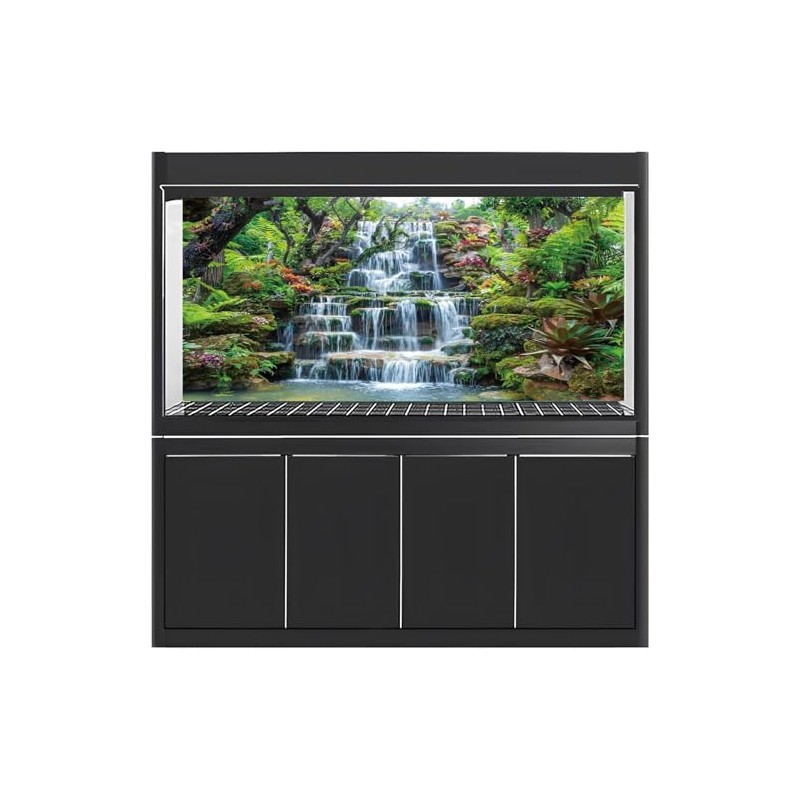 MIRRORANG 120x50cm Waterfall Aquarium Background Forest Park Green Tropical Plants