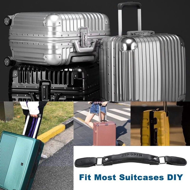 Mtsooning Luggage Handle Replacement Parts,150mm Leather Suitcase Grip Pull Carry