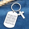Inspirational Christian Keychain Gift Christmas Religious Key Chain for Men