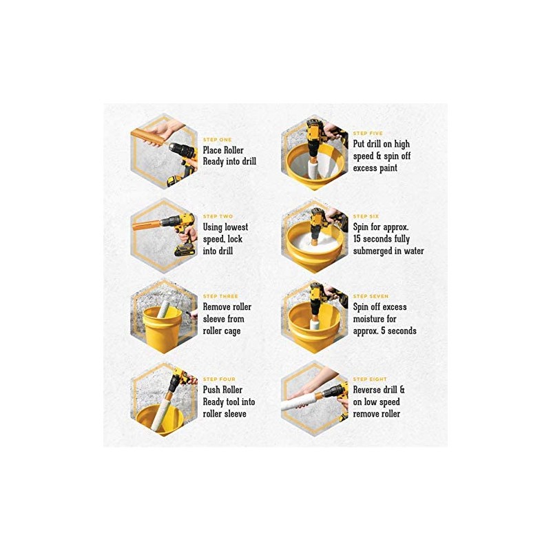 Roller Ready Mini Pro Peg Paint Roller Cleaner, Cleaner for