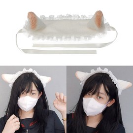 Cosplay Plush Lamb Ear Hair Hoop Woman Lamb Ear Shape Makeup Headband For Taking Photo Hair Accessories White Color