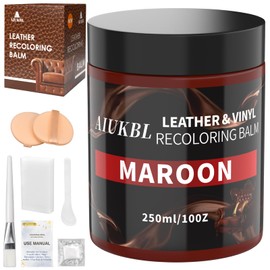 AIUKBL Leather Recoloring Balm, Leather Color Restorer, Leather Restorer for Couches, Leather Scratch Remover, Leather Scratch Repair, Leather Repair Kit for Furniture, Leather Dye (Maroon)