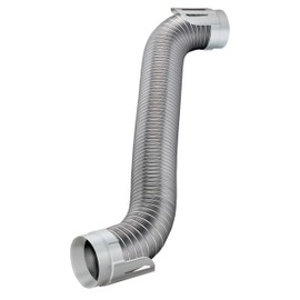 Deflecto Easy Connecting Dryer Vent Hook Up Kit, Flexible Semi-Rigid Aluminum Duct, 4" x 8' (HUPK8WA/4)