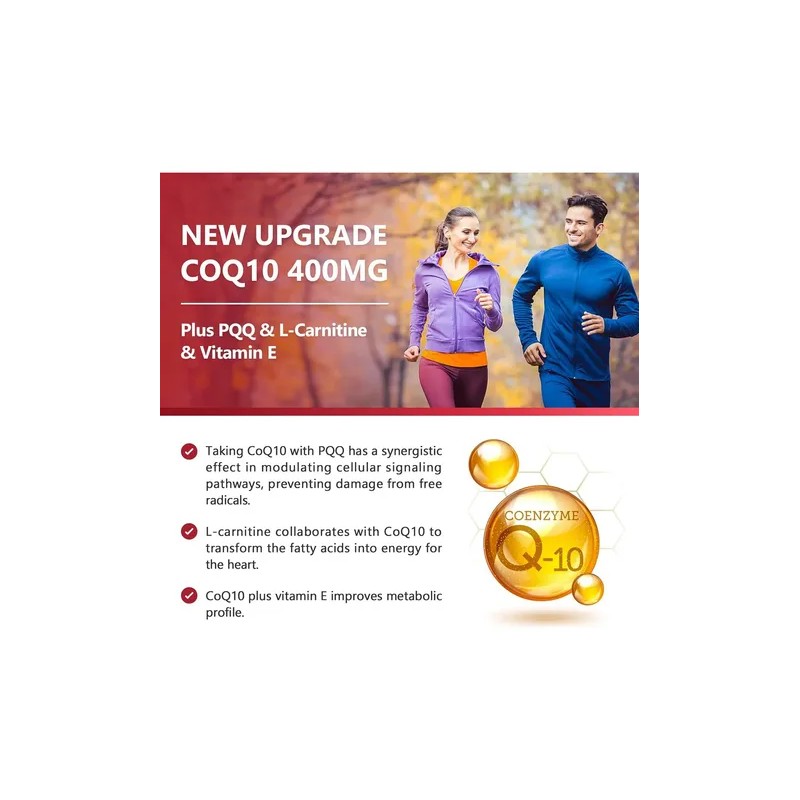 Nature Target CoQ10 400mg + L-Carnitina 120 Cápsulas Apoyo Cardiovascular