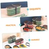 FUNOMOCYA 1Set Double Layer Bento Lunch Box for Portable Container