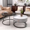 Jerry & Maggie Ø 27.5" Tempered Glass Coffee Tables for