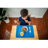CHAMOS Montessori Placemat for Toddlers - Non Slip - Saphire