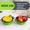 Small Collapsible Colander with Plastic Handles Round Silicone Kitchen Strainers