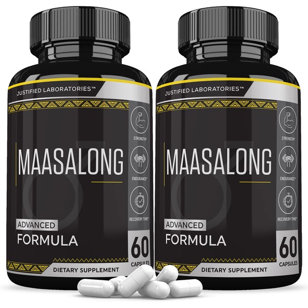 (2 Pack) Maasalong All Natural Advanced Men's Health Masalong Formula 120 Capsules