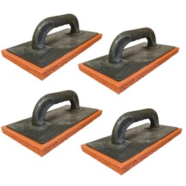 4 x Orange Rubber Coarse Sponge Float 280 x 140 x 18 mm Cleaning Sponge Trowel (4CHOS)