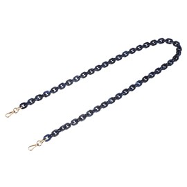 PATIKIL Acrylic Purse Strap, 47 Inch Acrylic Chain Purse Strap Replacement Luxury Handbag Chain Handle Straps for Handbags Shoulder Bag Crossbody, Dark Blue/White