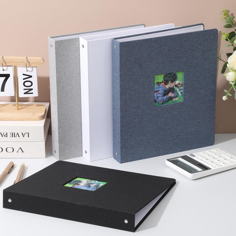Lincia 4 Pcs Linen 3 Ring Binder 1'' Ring Binders