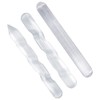 Natural Solution Selenite Healing Crystals, 2 Wands with 1 Massage