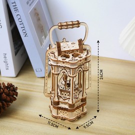 Cuteefun 3D Wooden Puzzle Modle Kit, Hand Lantern, Make Your Own Wooden Craft Kit for Adults, Wooden Mechanical Construction Set, Gift for Birthday, Father's Day