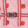 Dog Raincoat Hooded Reflective Breathable Lightweight Strawberry Patterns Puppy Rain
