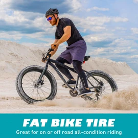 BALINGE 20x3.0 Electric Bike Tire Fat E-Bike Tires Heavy Duty High-Performance Wear-Resistant Mountain Snow Bicycle Tire，White Wall (1 Tire 2Levers)