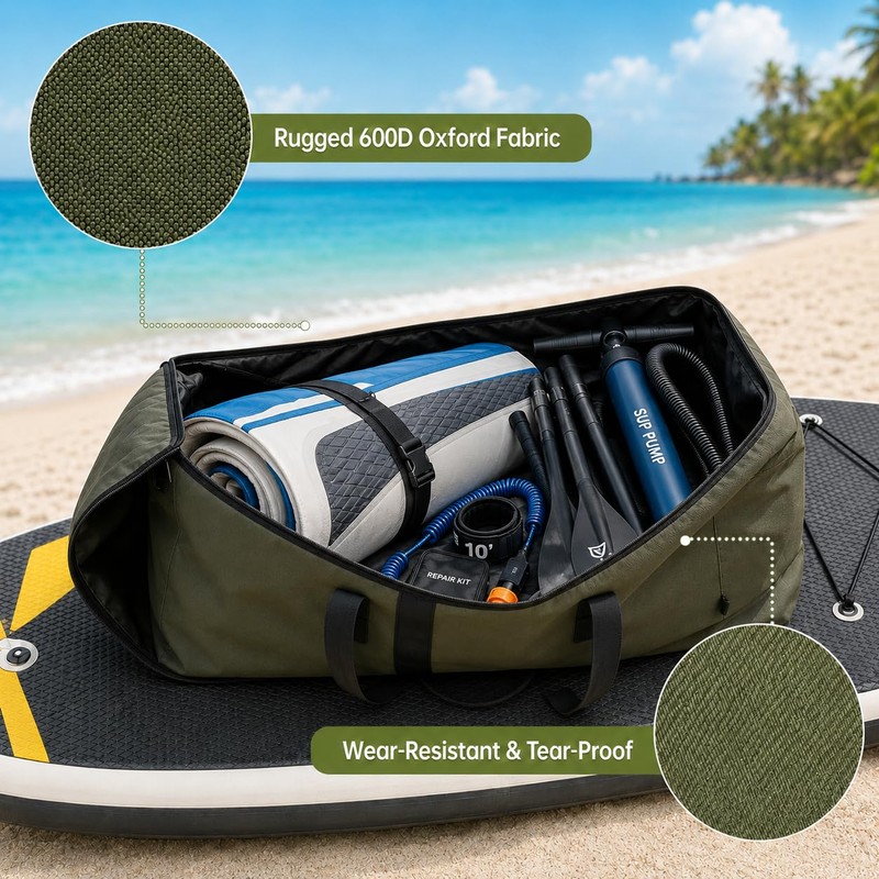 Modoker Inflatable Stand Up Paddle Board Bag, 2-in-1 110L Large
