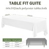 Vnituasr 2 Pack White Tablecloths Rectangle, 60 x 102 Inch
