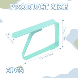 BOBITALK 6PCS Table Cloth Clips For Outside Table Large Table Cover Clamps, Tablecloth Clips,Flexible Stainless Steel Picnic Ttable Cloth Clips Holders For Picnics,Parties,Weddings,Dinners,Schools