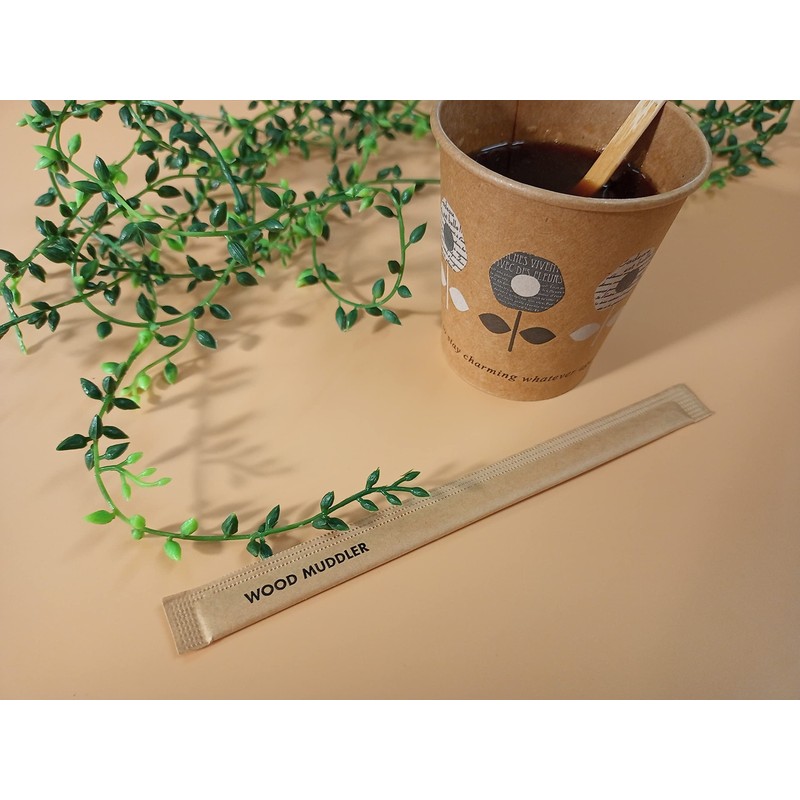 Kyushu Paper Craft Complete Wood Muddler WM-005N 200 Pieces Wooden