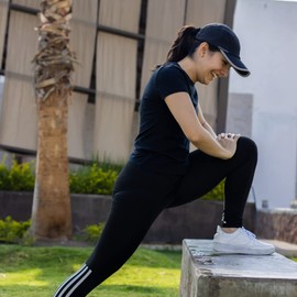 MACAR Gorra Deportiva Sport, de Secado rápido con reflejante, Ajustable con Velcro, Unisex. Ideal para Ejercicio, Runners, Bikers. Color Negro