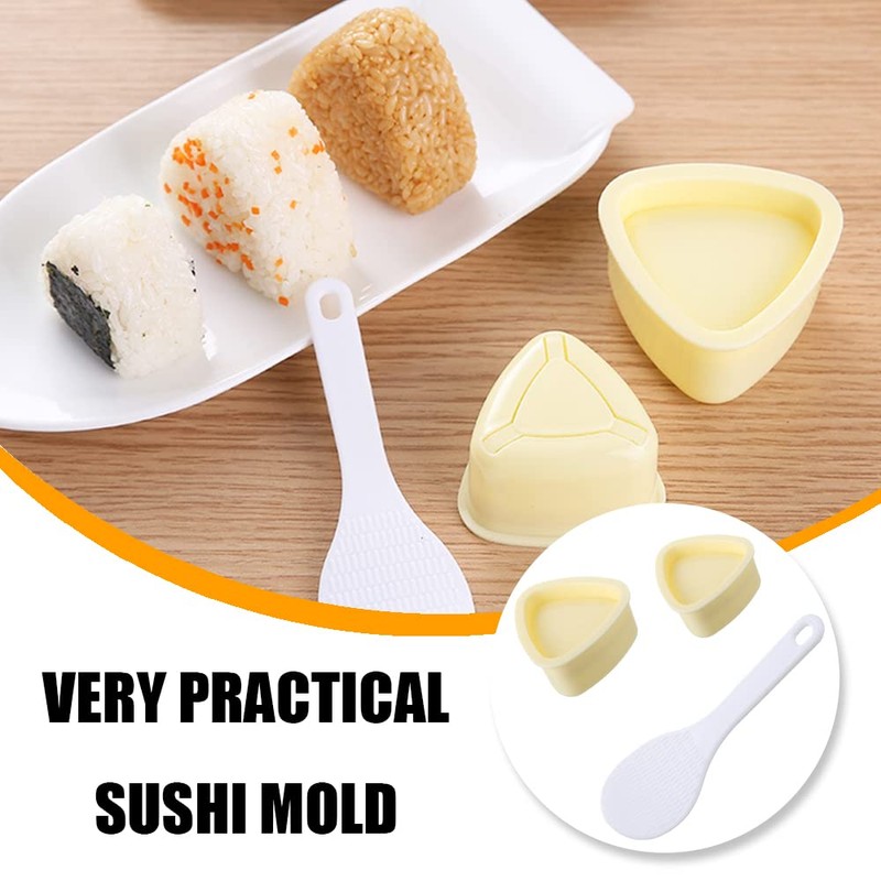 6 Pcs 2 Size Onigiri Rice Ball Maker Molds Non-Stick