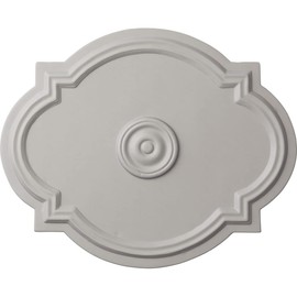 Ekena Millwork CM21WAUWF Waltz Ceiling Medallion, 21 1/4"W x 17 3/8"H x 1"P, Hand-Painted Ultra Pure White