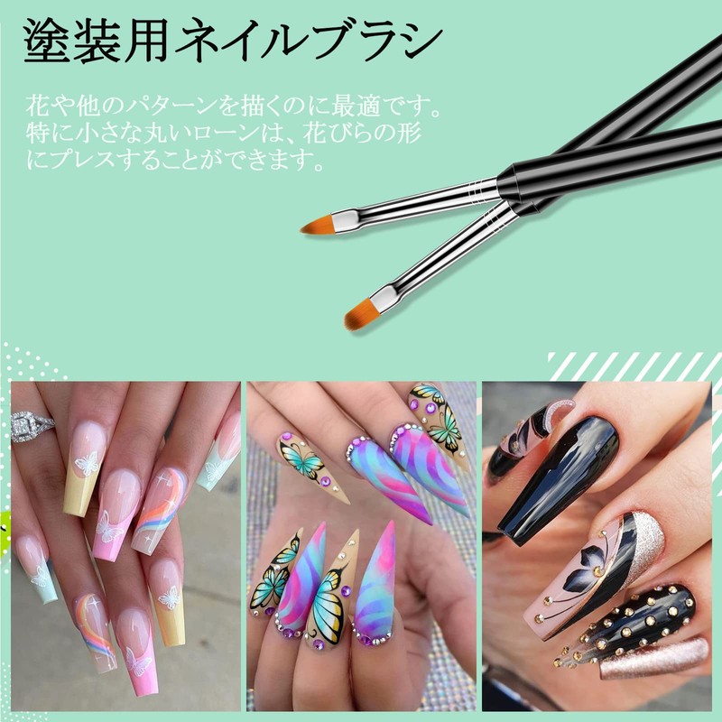 Saviland Gel Nail Brush Set, Nail Brush Set, Gel Nail