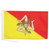 Sicily Flag 18'' x 12'' cords - Italy - Sicilian
