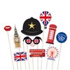 25Pcs British Photo Booth Props Kit British National Day Party