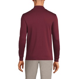 Lands' End Mens Long Sleeve Supima Mockneck Rich Burgundy Tall XX-Large, Burgundy