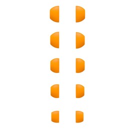 Rqker Eartips Compatible with Powerbeats Pro 2 Earbuds, 10 Pairs XS/S/M/L/XL Sizes Soft Silicone Ear Tips Replacement Earbuds Tips, Compatible with Powerbeats PB Pro 2 10 Pairs Electric Orange