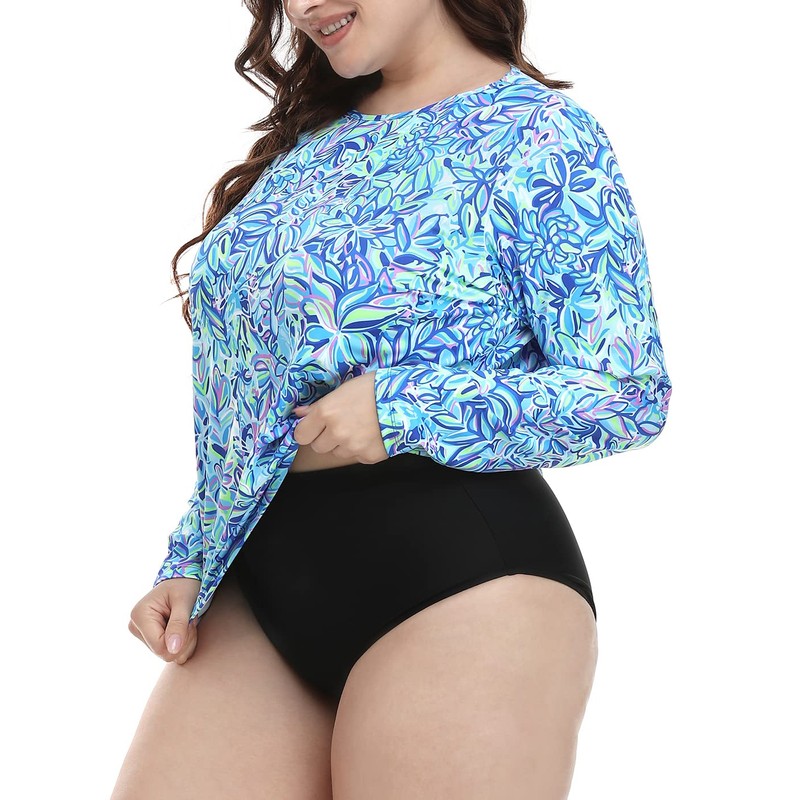 HDE Plus Size Rash Guard for Women UPF 50 Quick