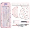 Compass, Triangular Ruler, Protractor, Semicircle Protractor, Stationery, Learning Supplies, Eraser,