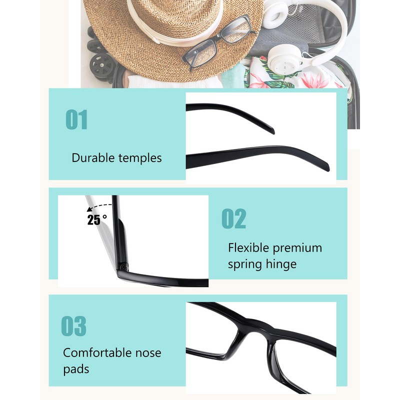 Kanayu 12 Pack Reading Glasses Bulk, 1.5 X Traditional Reading