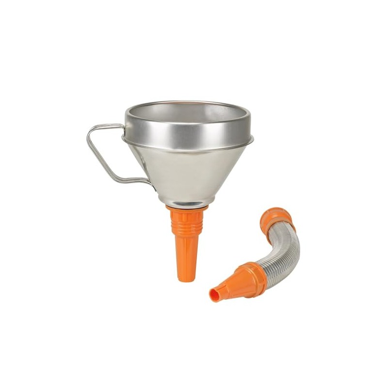 Trichter Metall 160mm, Orange, Silber