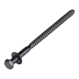 1/4 x 6 (50 Pack) Lag Screw Kit, 50 Screws and 50 Washers, Ceramic Black Ruspert Coating for Exterior Use, Meets ASTM A307 and ASME B18.2.1, Industrial/Commerical Grade by Makers Bolt