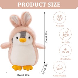 Bocguy Penguin Cuddly Toy, 20 cm Cuddly Toy, Plush Dolls, Penguin, Penguin Stuffed Toy, Penguin Gift for Boys Girls Babies