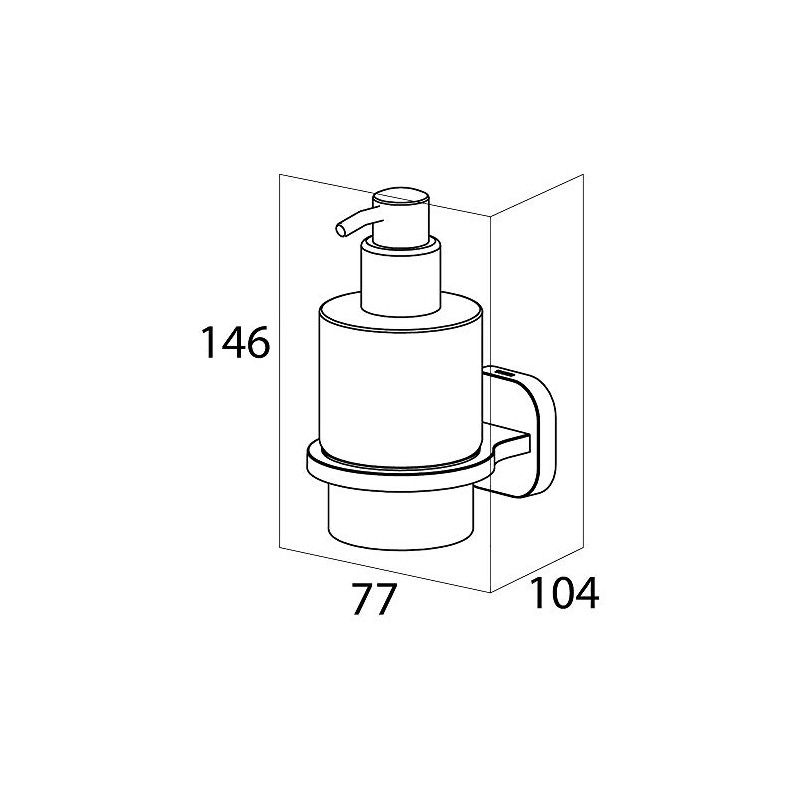 Tiger Ramos Soap Dispenser, Stainless Steel, Chrome, 7.7 x 14.6