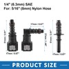 A ABSOPRO Fuel Line Hose Release Connector 1/4" 6.3mm to
