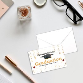 Graduation Cards with Envelopes and Stickers Congratulations Card Set for Women Men Graduation Greeting Cards Congrats Card with Envelopes Congratulations Party Decoration 6Pcs