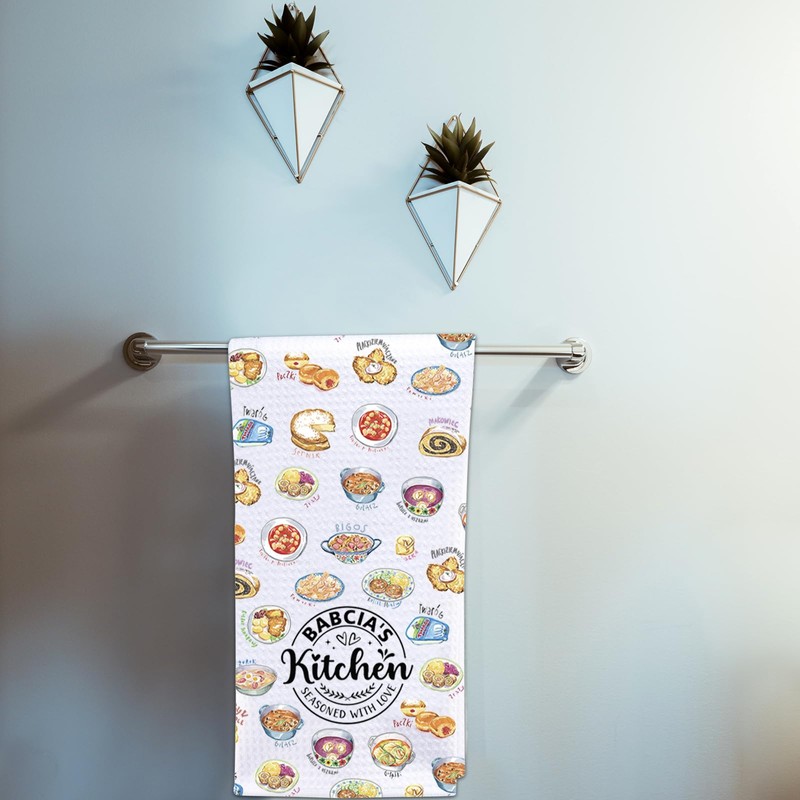 POFULL Babcia's Kitchen Ca Kitchen Towel - 24 x 16