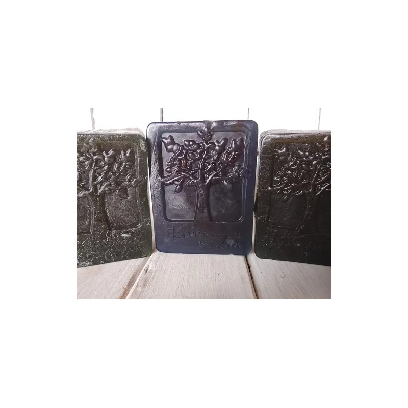 Jabón Artesanal 100gr Glicerina Con Carbón Activo