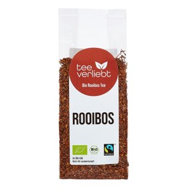 teeverliebt - Organic Rooibos Tea I Loose Organic Redbush Tea I Red Bush Tea Loose According to Fairtrade Standard I Caffeine-free Tea from Organic Cultivation I Delicious Roiboo Tea 100 g