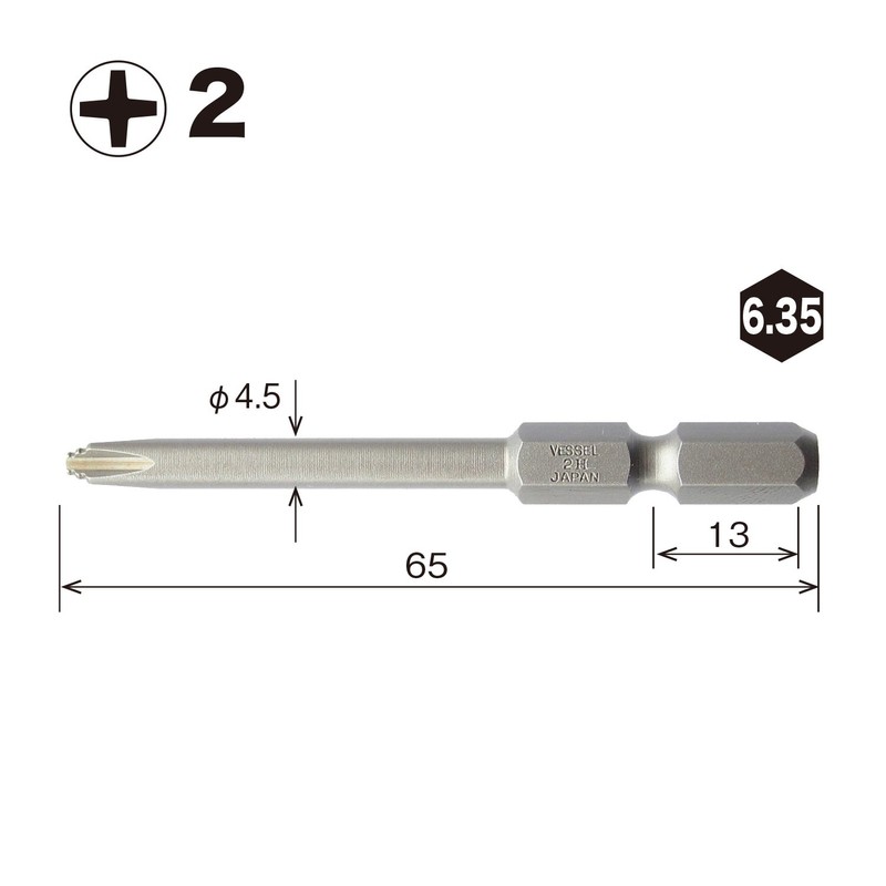 Vessel AZ162065 Stepped Jizabit +2 x 4.5 x 65 Set